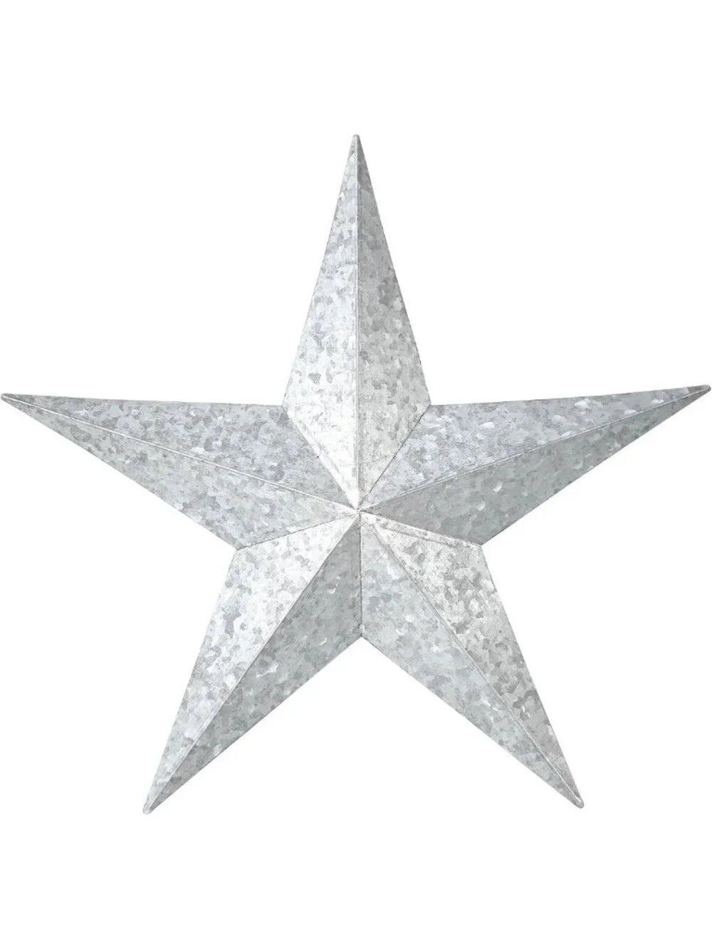 Patriotic Metal Star Wall Decor - 12x12 Galvanized Hanging for Independence Day